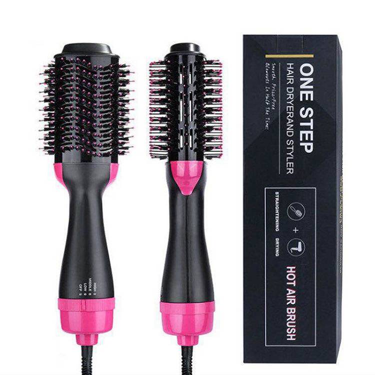 2 IN 1 One Step Hair Dryer Hot Air Brush Hair Straightener Comb Curling Brush Hair Styling Tools peine secador de pelo