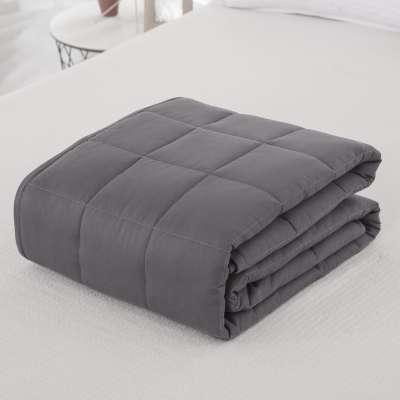 100% Natural Cotton Grey Weighted Idea Cooling 20 lbs Weighted Blanket, gravity weighted blanket